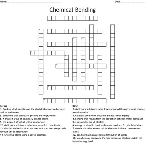 Chemical Bonding Worksheet Word Search Worksheet On Chemical Bonding Answers - Worksheet On Chemical Bonding Answers