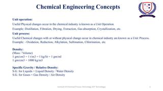 Chemical Engineering Concepts