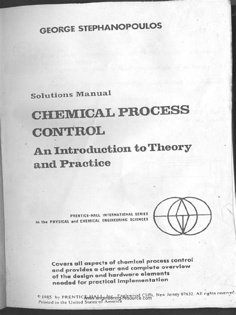 Chemical Process Control Solution Manual