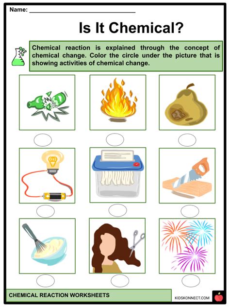 Chemical Reaction Worksheet 5th Grade   Pdf Chemical And Physical Changes Of Matter - Chemical Reaction Worksheet 5th Grade