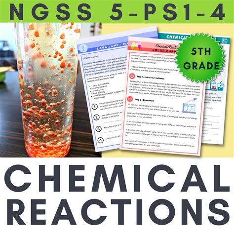 Chemical Reactions 5th Grade Teaching Resources Tpt Chemical Reaction Worksheet 5th Grade - Chemical Reaction Worksheet 5th Grade