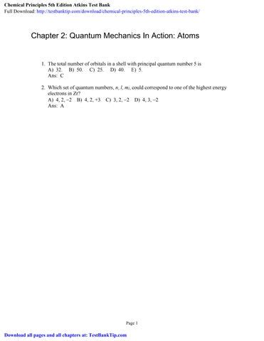 Full Download Chemical Principles 5Th Edition Exercises Answers 