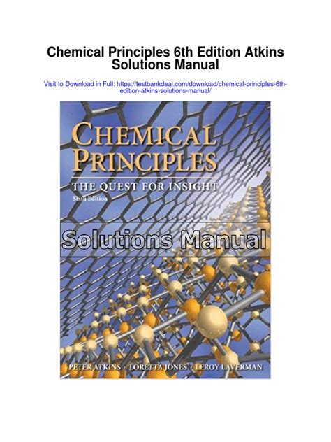 Download Chemical Principles Sixth Edition Atkins Solution Manual 