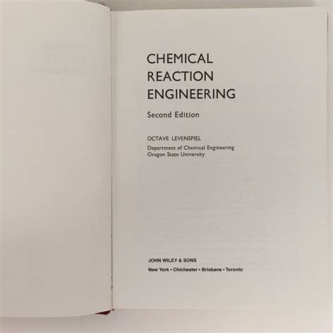 Download Chemical Reaction Engineering 2Nd Edition By Octave Levenspiel 