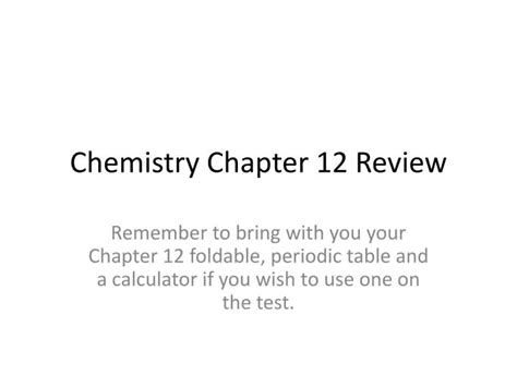 Chemistry Chapter 12 Mixed Review Answers