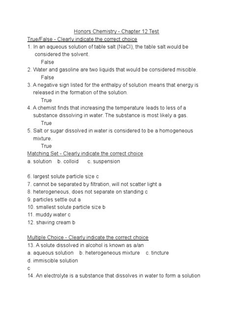Chemistry Chapter 12 Test B Stoichiometry