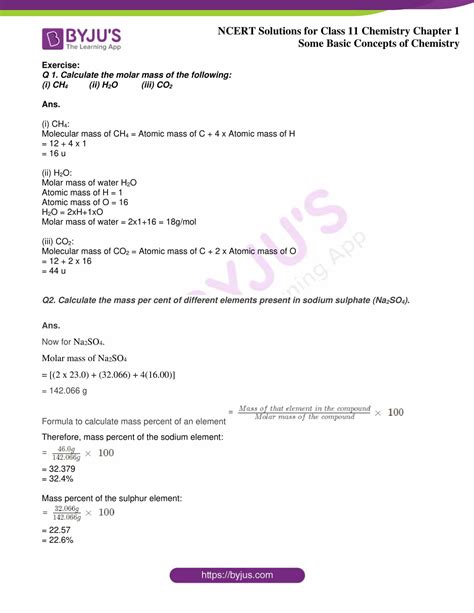 Chemistry Class 11 Chapter 1