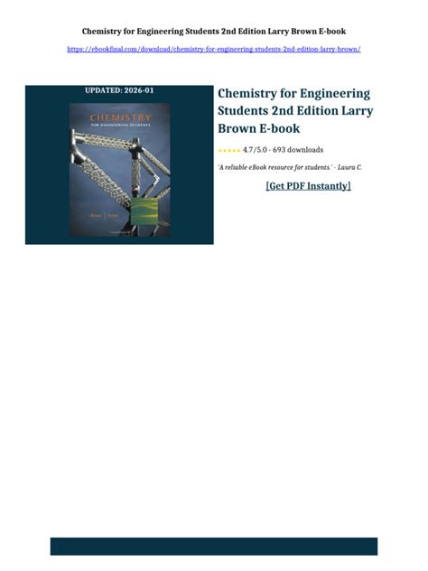 Chemistry For Engineering Students 2nd Edition Solution Manual