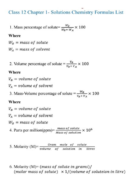 Chemistry Isc Notes