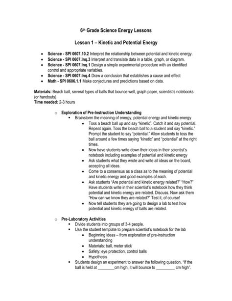 Chemistry Lesson Plans For Sixth Grade Science Notes For 6th Graders - Science Notes For 6th Graders