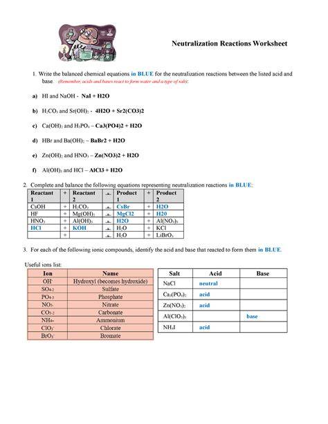 chemistry neutralization and answer key 11 17