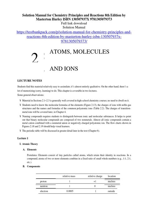 Chemistry Principles Reactions