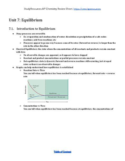 chemistry review sheet unit 7 answer key
