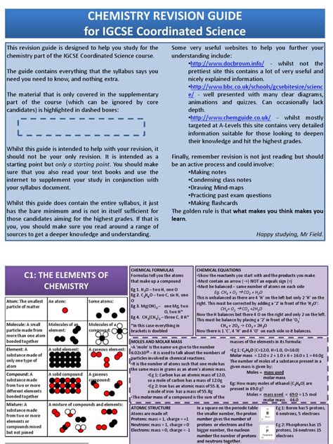 chemistry revision guide for cie igcse coordinated science