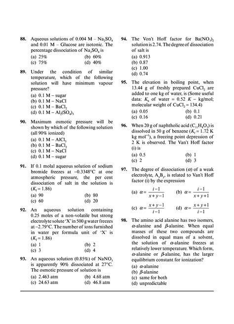 chemistry sem 2 mcq solution