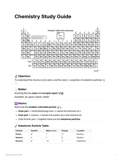 Chemistry Study Guide For Content Mastery Key