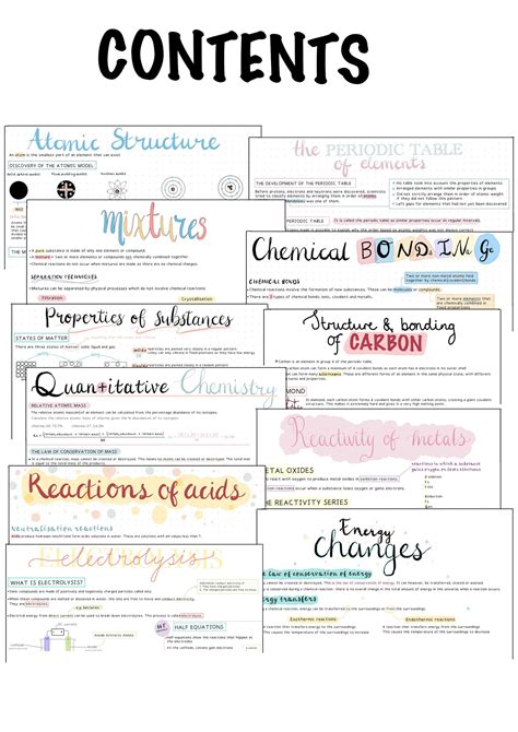 Chemistry Unit 1 Revision Notes Gcse Aqa