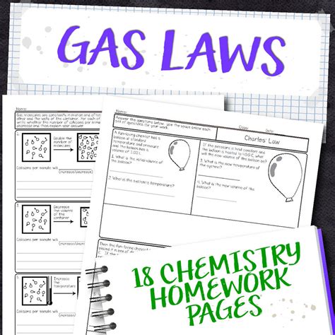 Chemistry Unit 10 Gas Laws Homework Pages Store Chemistry Charles Law Worksheet Answers - Chemistry Charles Law Worksheet Answers