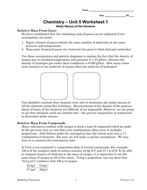 Chemistry Unit 5 Worksheet 1   Unit 3 Worksheet 2 Chemistry Answers Excelguider Com - Chemistry Unit 5 Worksheet 1