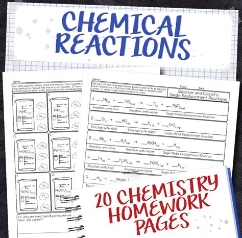 Chemistry Unit 8 Chemical Reactions Homework Pages Chemistry Unit 8 Worksheet 2 - Chemistry Unit 8 Worksheet 2