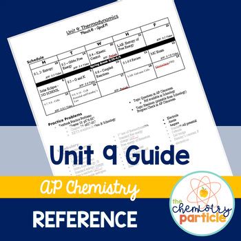 Chemistry Unit 9 Packet Answer Key