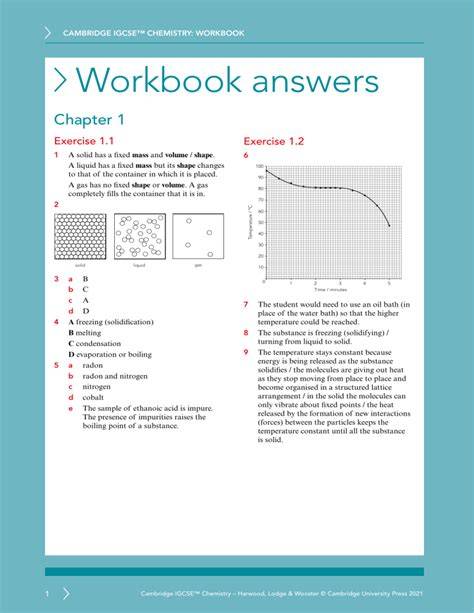 chemistry workbook answers