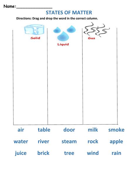 Chemistry Worksheet Matter 1 Kidsworksheetfun Science Matter Worksheet - Science Matter Worksheet