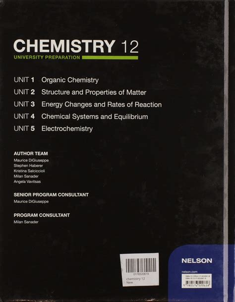 Read Chemistry 12 Nelson Solutions 