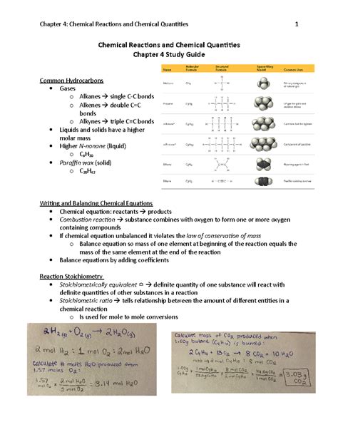 Read Chemistry Chapter 4 Study Guide 