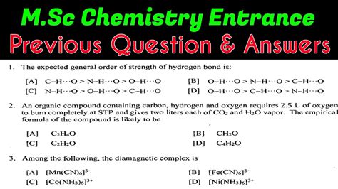 Read Online Chemistry Entrance Questions And Answers 