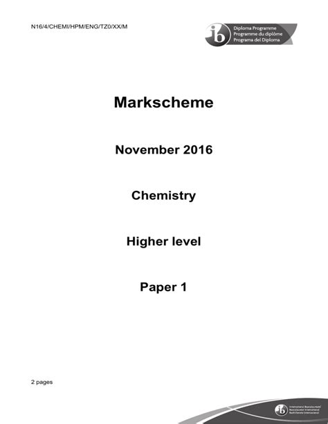 Read Online Chemistry Hl Paper 1 2012 Tz0 Markscheme 