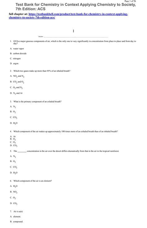 Download Chemistry In Context 7Th Edition Chapter 1 Answers 