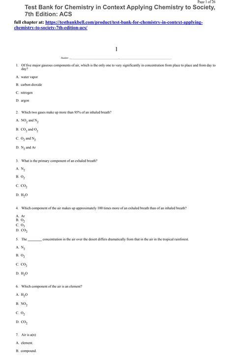 Download Chemistry In Context 7Th Edition Chapter 4 Answers 