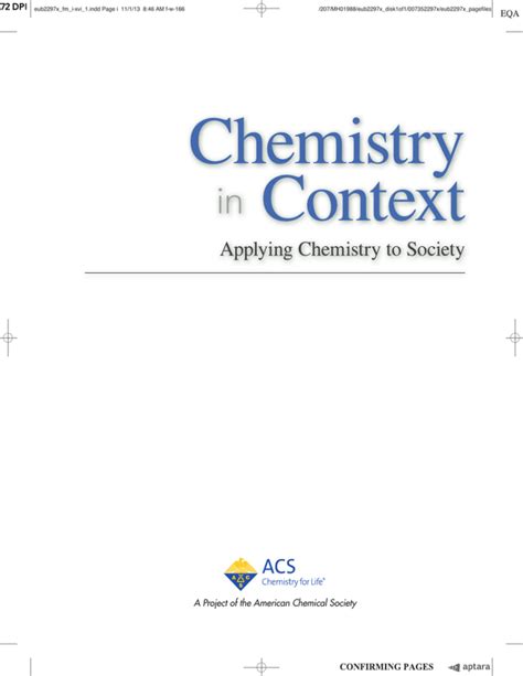 Read Online Chemistry In Context 8Th Edition Pdf 
