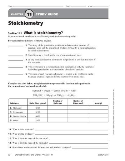 Read Chemistry Matter Change Chapter 11 Study Guide For Content 