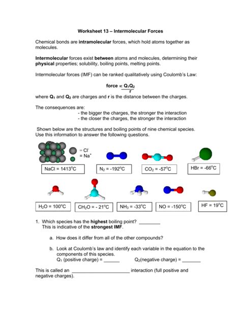 Read Online Chemistry Molecular Geometry And Intermolecular Forces Answers 