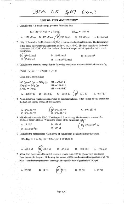 Download Chemistry Multiple Choice Questions With Answers 