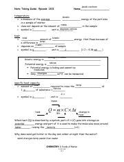 Read Online Chemistry Note Taking Guide Episode 1301 Answers 