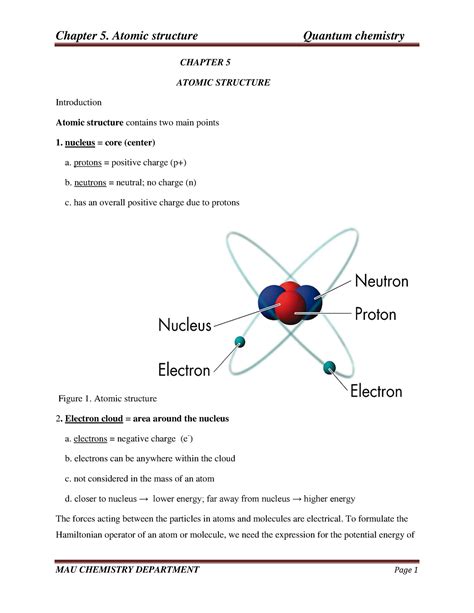 Read Online Chemistry Notes Chapter 5 Atomic Structure And The 