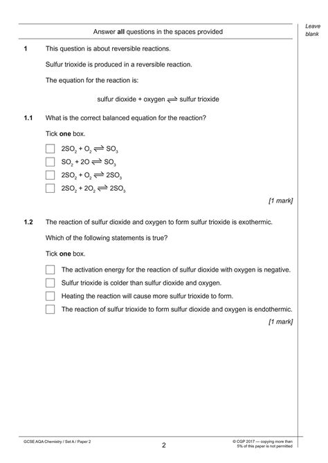 Read Chemistry Question Paper 