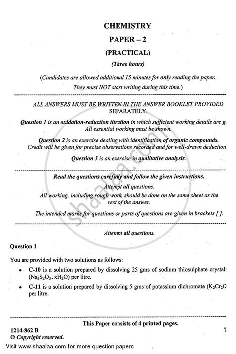 Full Download Chemistry Question Paper 2014 Waec 