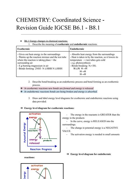 Read Online Chemistry Revision For Igcse Coordinated Science 