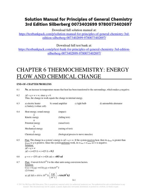 Full Download Chemistry Silberberg 6E Solutions 