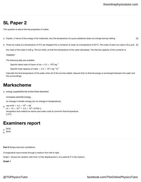 Download Chemistry Sl Paper 2 Mark Scheme 