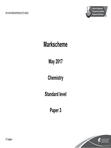 Read Online Chemistry Sl Paper 3 Tz1 Mark Scheme 