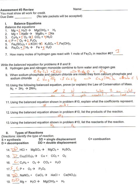 Read Chemistry Test Answer Key 