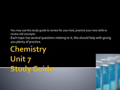 Full Download Chemistry Unit 7 Study Guide 