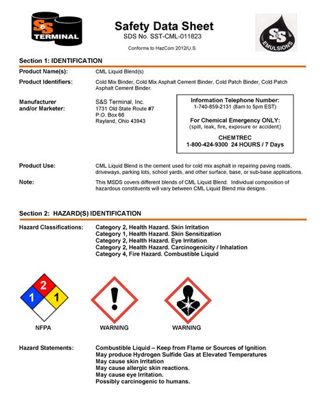 Chemstation Safety Data Sheets