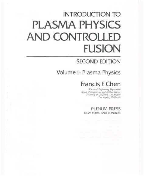 Full Download Chen Introduction To Plasma Physics Solutions 