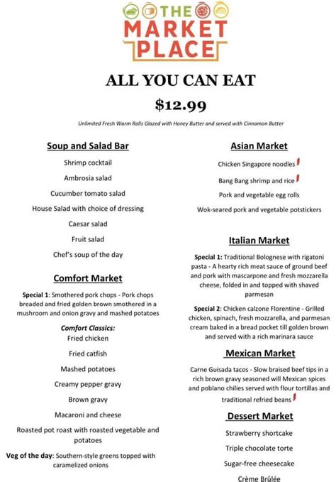 cherokee casino menu